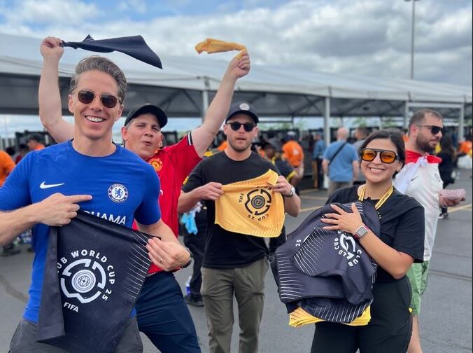 Brand Ambassadors and fans at FIFA final match