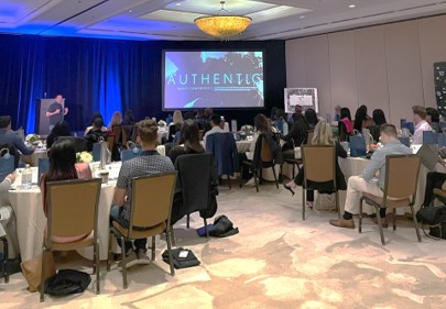 Product Specialist training in ballroom