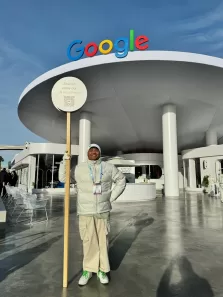 Brand Ambassador for Google at CES during a tech event staffing success.